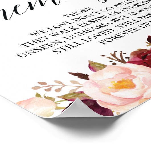 愛する記憶の結婚記念表記号 ポスター (角)