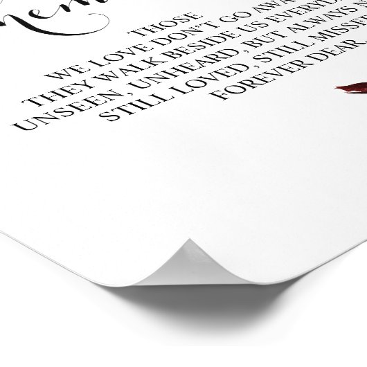 愛する記憶の結婚記念表記号 ポスター (角)