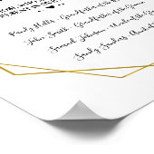 愛する記憶の緑と金のウェディング ポスター (角)