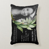 愛する記憶の緑の写真追悼碑 アクセントクッション (正面(垂直))