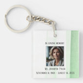 愛する記憶の緑の葬儀記念キーチェーン キーホルダー (正面)