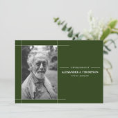 愛する記憶の葬儀で緑と白をフォレスト サンキューカード (スタンド正面)