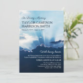 愛する記憶の葬儀における天の光 招待状 (スタンド正面)