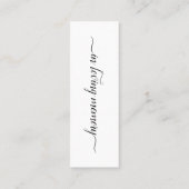 愛する記憶の葬儀ギフト/好意ブックマーク最小 スキニー名刺 (裏面)
