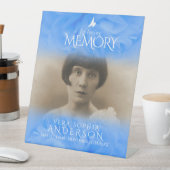 愛する記憶の葬儀バラ青 台座サイン (インサイチュ)