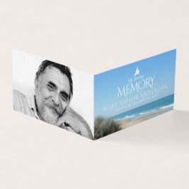 愛する記憶の葬儀ビーチ詩カード