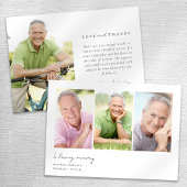 愛する記憶の複数の写真の悔やみや弔慰葬儀 サンキューカード