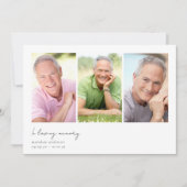 愛する記憶の複数の写真の悔やみや弔慰葬儀 サンキューカード (正面)