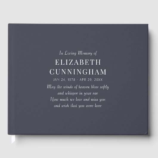 愛する記憶の記念のモダンシンプル ゲストブック (正面)