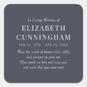 愛する記憶の記念のモダンシンプル スクエアシール (正面)