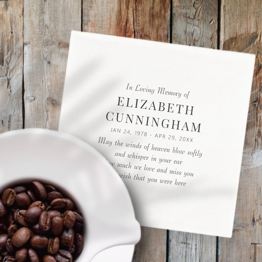 愛する記憶の記念のモダンシンプル スタンダードカクテルナプキン