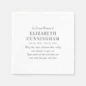 愛する記憶の記念のモダンシンプル スタンダードカクテルナプキン (正面)