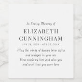 愛する記憶の記念のモダンシンプル ワインラベル (シングルラベル)