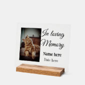 愛する記憶の記念の記念にペット名を追加 アクリルサイン (傾斜)