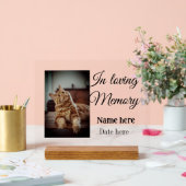 愛する記憶の記念の記念にペット名を追加 アクリルサイン (ウェディング)