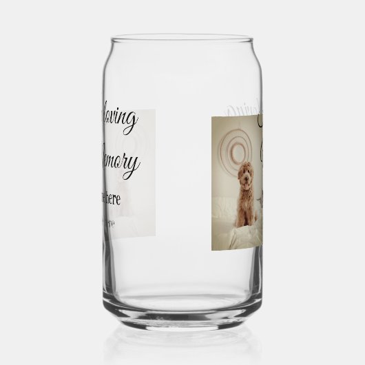 愛する記憶の記念の記念にペット名を追加 ガラス缶 (左)