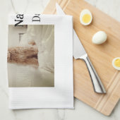 愛する記憶の記念の記念にペット名を追加 キッチンタオル (四つ折り)