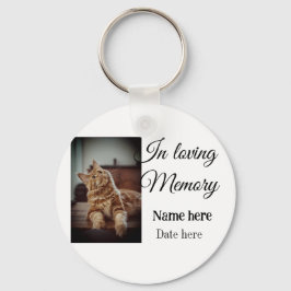 愛する記憶の記念の記念にペット名を追加 キーホルダー
