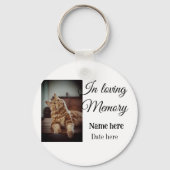 愛する記憶の記念の記念にペット名を追加 キーホルダー (裏面)