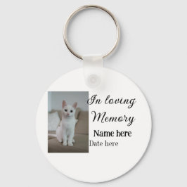 愛する記憶の記念の記念にペット名を追加 キーホルダー