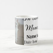愛する記憶の記念の記念にペット名を追加 コーヒーマグカップ (中央)