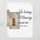 愛する記憶の記念の記念にペット名を追加 シーズンカード (正面/裏面)