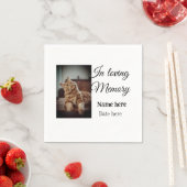 愛する記憶の記念の記念にペット名を追加 スタンダードカクテルナプキン (インサイチュ)