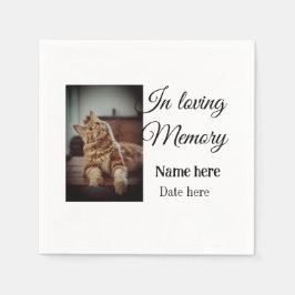愛する記憶の記念の記念にペット名を追加 スタンダードカクテルナプキン