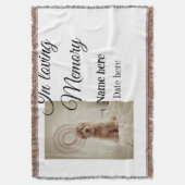 愛する記憶の記念の記念にペット名を追加 スローブランケット (正面縦)