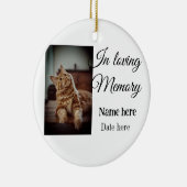 愛する記憶の記念の記念にペット名を追加 セラミックオーナメント (右)