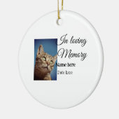愛する記憶の記念の記念にペット名を追加 セラミックオーナメント (左)