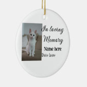 愛する記憶の記念の記念にペット名を追加 セラミックオーナメント (右)