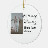 愛する記憶の記念の記念にペット名を追加 セラミックオーナメント (左)