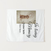 愛する記憶の記念の記念にペット名を追加 タペストリー (正面(横))