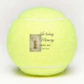 愛する記憶の記念の記念にペット名を追加 テニスボール (正面)