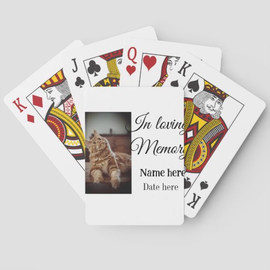 愛する記憶の記念の記念にペット名を追加 トランプ (裏面)