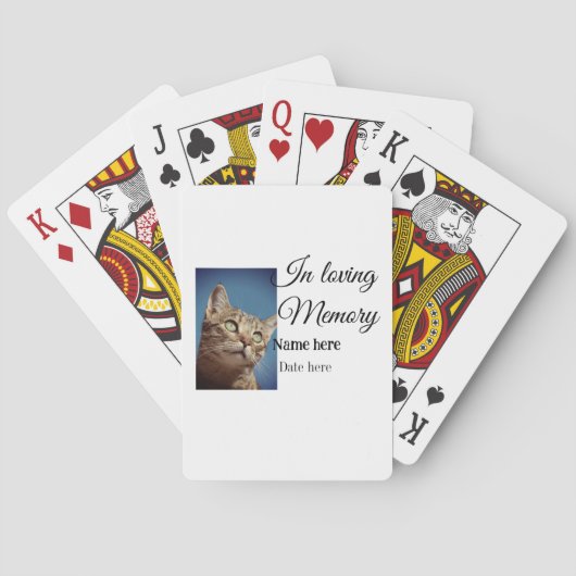 愛する記憶の記念の記念にペット名を追加 トランプ (裏面)