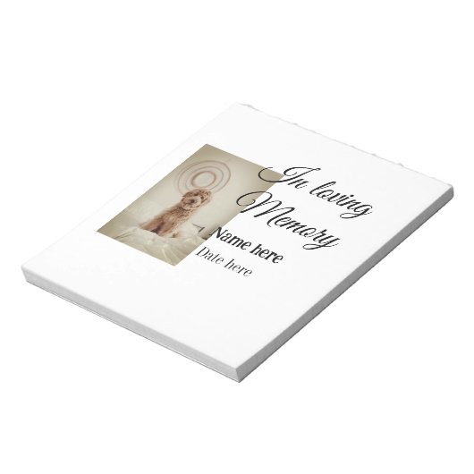 愛する記憶の記念の記念にペット名を追加 ノートパッド (回転)