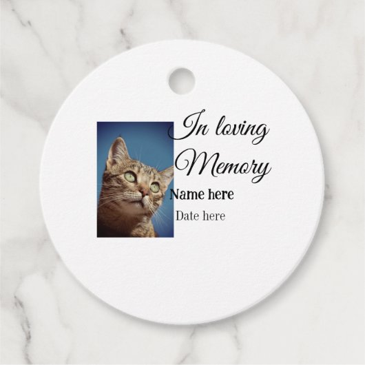 愛する記憶の記念の記念にペット名を追加 フェイバータグ (正面)