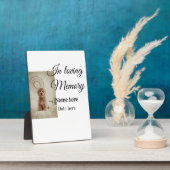 愛する記憶の記念の記念にペット名を追加 フォトプラーク (側面)