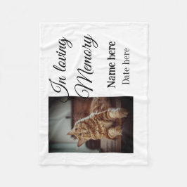 愛する記憶の記念の記念にペット名を追加 フリースブランケット