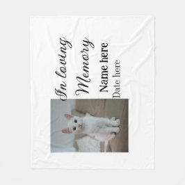 愛する記憶の記念の記念にペット名を追加 フリースブランケット