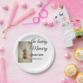 愛する記憶の記念の記念にペット名を追加 ペーパープレート (パーティー)