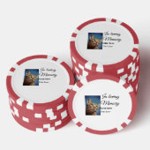 愛する記憶の記念の記念にペット名を追加 ポーカーチップ (積み重ね)