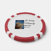 愛する記憶の記念の記念にペット名を追加 ポーカーチップ (シングル)