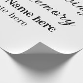 愛する記憶の記念の記念にペット名を追加 ラッピングペーパー (角)