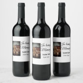 愛する記憶の記念の記念にペット名を追加 ワインラベル (ボトル)