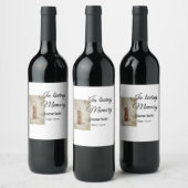 愛する記憶の記念の記念にペット名を追加 ワインラベル (ボトル)