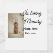 愛する記憶の記念の記念にペット名を追加 ワインラベル (シングルラベル)