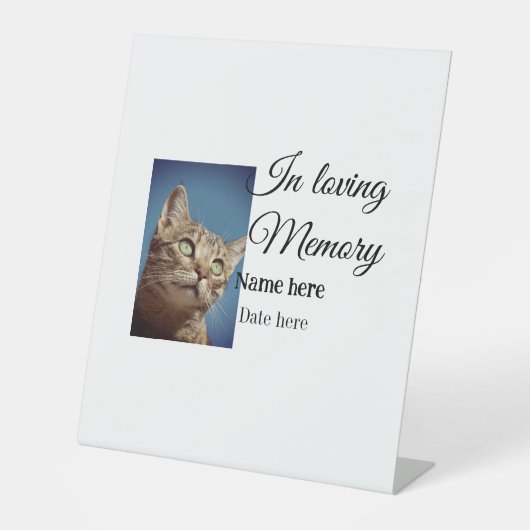 愛する記憶の記念の記念にペット名を追加 台座サイン (正面)
